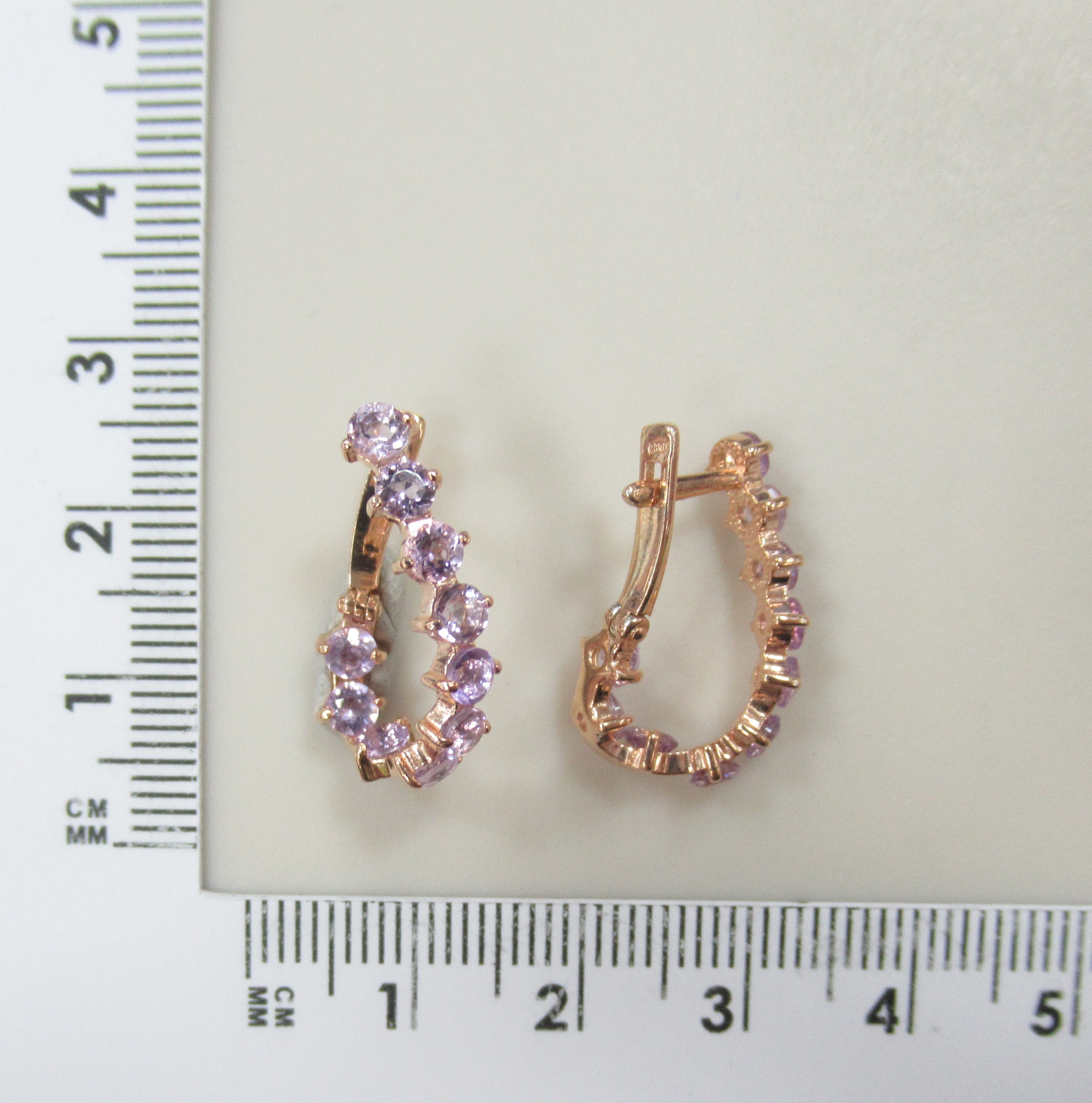 Серебряные серьги с аметистами